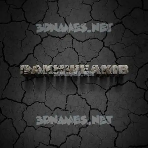 dakhweakib in Cracked Stone style - 3D name wallpaper dakhweakib in Cracked Stone style - 3D name wallpaper