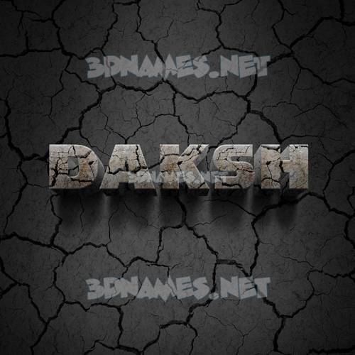 Preview of Cracked Stone 3D name for "daksh"