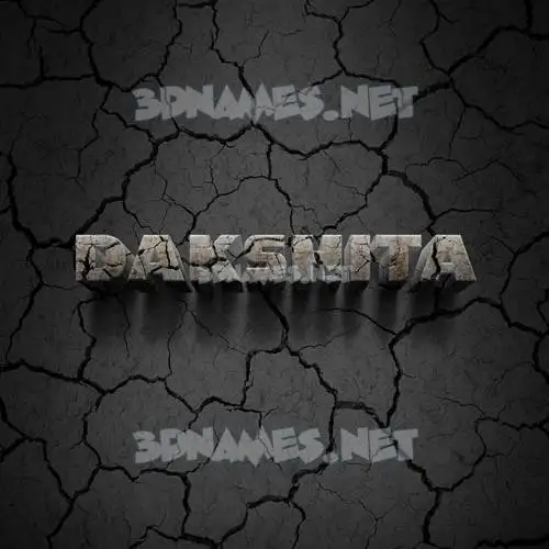 dakshita in Cracked Stone style - 3D name wallpaper