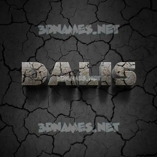 dalis in Cracked Stone style - 3D name wallpaper dalis in Cracked Stone style - 3D name wallpaper