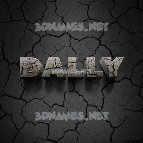 dally in Cracked Stone style - 3D name wallpaper dally in Cracked Stone style - 3D name wallpaper
