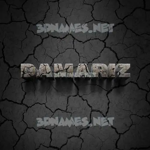 damariz in Cracked Stone style - 3D name wallpaper damariz in Cracked Stone style - 3D name wallpaper