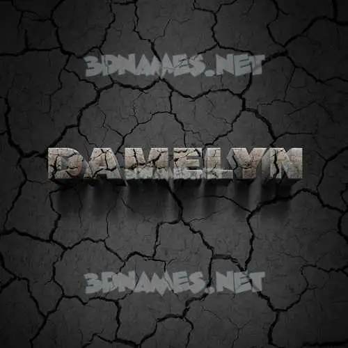 damelyn in Cracked Stone style - 3D name wallpaper damelyn in Cracked Stone style - 3D name wallpaper