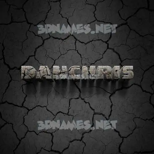 danchris in Cracked Stone style - 3D name wallpaper danchris in Cracked Stone style - 3D name wallpaper