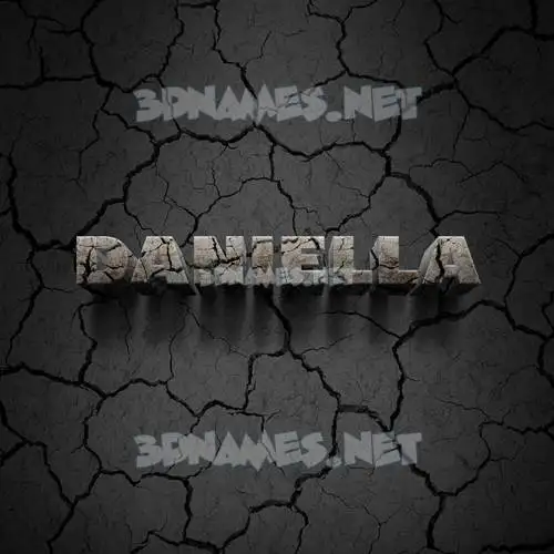 daniella in Cracked Stone style - 3D name wallpaper