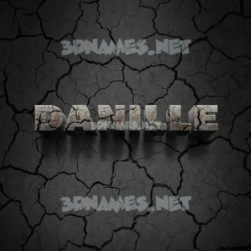 danille in Cracked Stone style - 3D name wallpaper