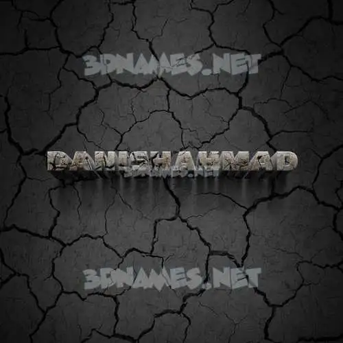 danishahmad in Cracked Stone style - 3D name wallpaper danishahmad in Cracked Stone style - 3D name wallpaper
