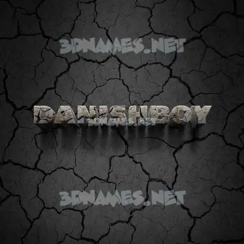 danishboy in Cracked Stone style - 3D name wallpaper danishboy in Cracked Stone style - 3D name wallpaper