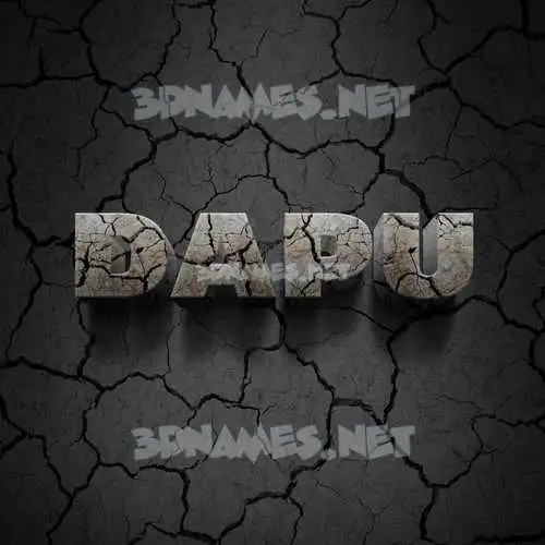 dapu in Cracked Stone style - 3D name wallpaper dapu in Cracked Stone style - 3D name wallpaper