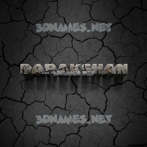 darakshan in Cracked Stone style - 3D name wallpaper