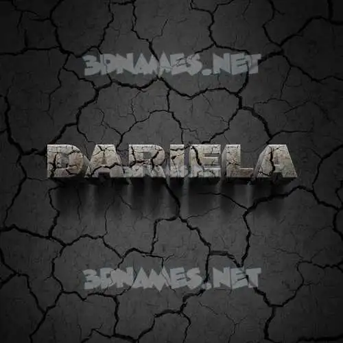 dariela in Cracked Stone style - 3D name wallpaper dariela in Cracked Stone style - 3D name wallpaper