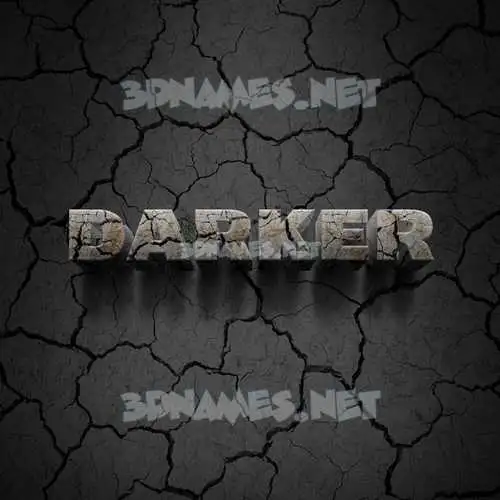 darker in Cracked Stone style - 3D name wallpaper darker in Cracked Stone style - 3D name wallpaper
