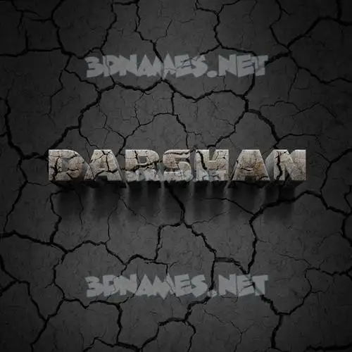 darshan in Cracked Stone style - 3D name wallpaper
