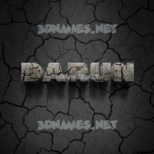 darun in Cracked Stone style - 3D name wallpaper darun in Cracked Stone style - 3D name wallpaper