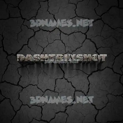 dashtrixshot in Cracked Stone style - 3D name wallpaper