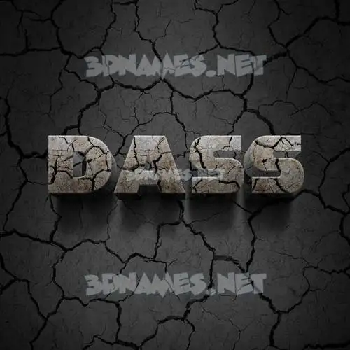 dass in Cracked Stone style - 3D name wallpaper dass in Cracked Stone style - 3D name wallpaper