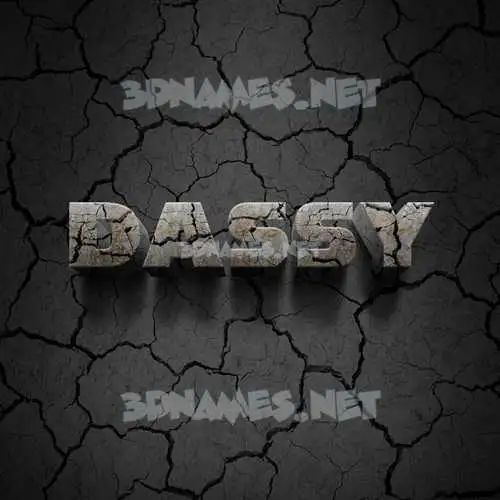 dassy in Cracked Stone style - 3D name wallpaper
