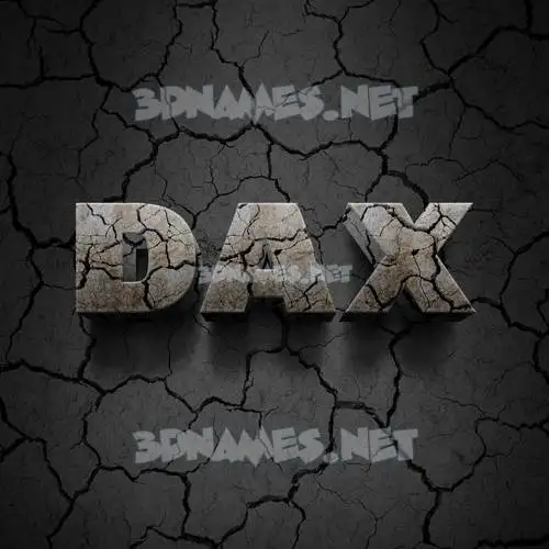 dax in Cracked Stone style - 3D name wallpaper dax in Cracked Stone style - 3D name wallpaper