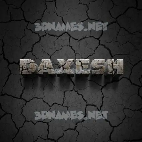 daxesh in Cracked Stone style - 3D name wallpaper