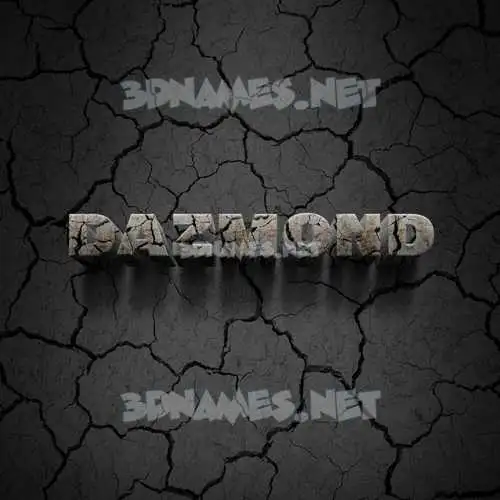 dazmond in Cracked Stone style - 3D name wallpaper dazmond in Cracked Stone style - 3D name wallpaper