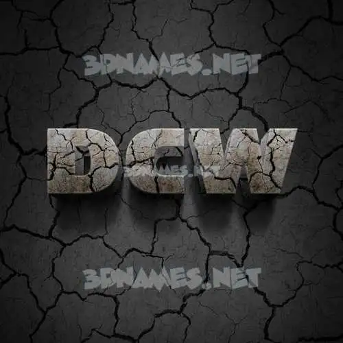 dcw in Cracked Stone style - 3D name wallpaper dcw in Cracked Stone style - 3D name wallpaper