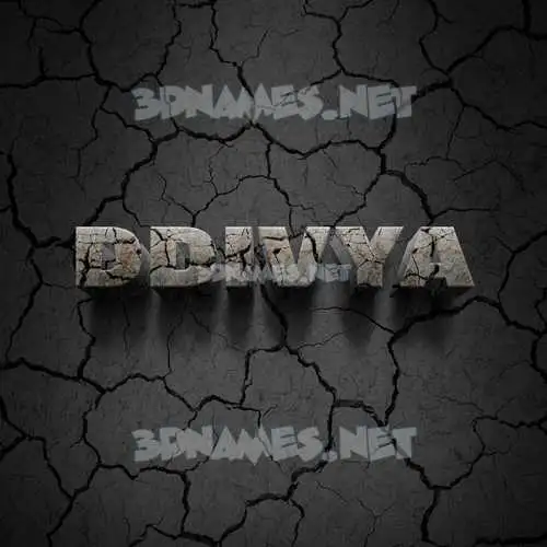 ddivya in Cracked Stone style - 3D name wallpaper