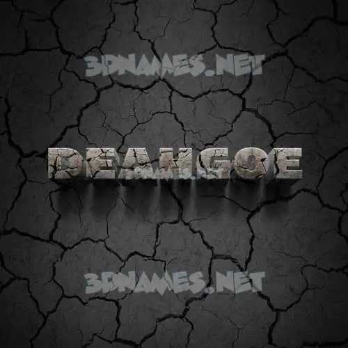 deahgoe in Cracked Stone style - 3D name wallpaper deahgoe in Cracked Stone style - 3D name wallpaper