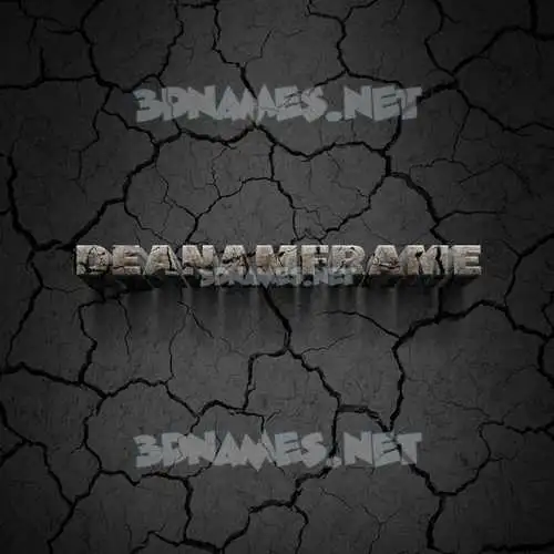 deanamframe in Cracked Stone style - 3D name wallpaper deanamframe in Cracked Stone style - 3D name wallpaper