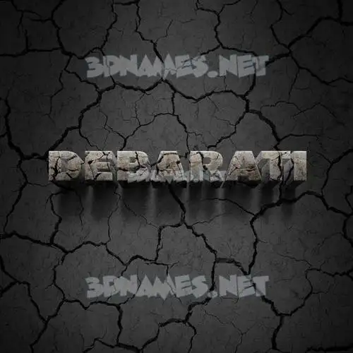 debarati in Cracked Stone style - 3D name wallpaper