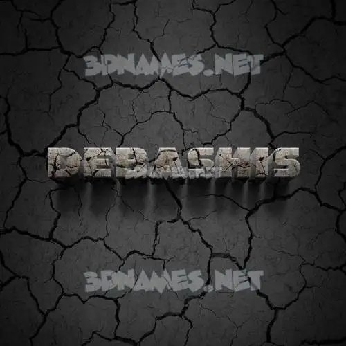 debashis in Cracked Stone style - 3D name wallpaper