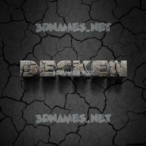 decken in Cracked Stone style - 3D name wallpaper decken in Cracked Stone style - 3D name wallpaper