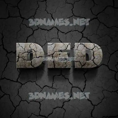 ded in Cracked Stone style - 3D name wallpaper ded in Cracked Stone style - 3D name wallpaper