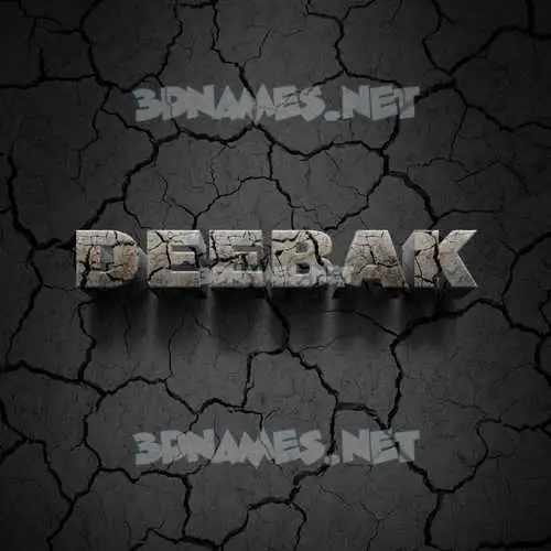 deebak in Cracked Stone style - 3D name wallpaper