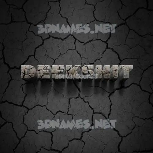 deekshit in Cracked Stone style - 3D name wallpaper