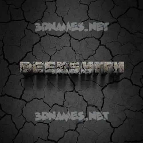 deekshith in Cracked Stone style - 3D name wallpaper