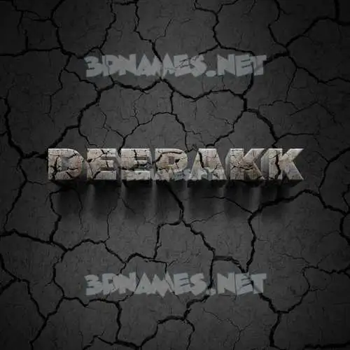 deepakk in Cracked Stone style - 3D name wallpaper