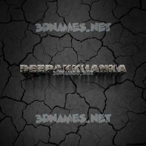 deepakkhanna in Cracked Stone style - 3D name wallpaper