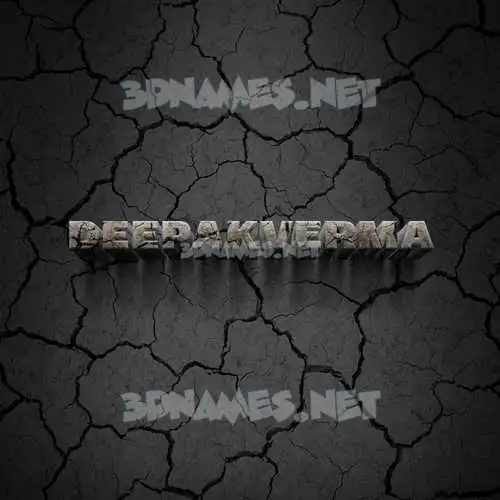 deepakverma in Cracked Stone style - 3D name wallpaper
