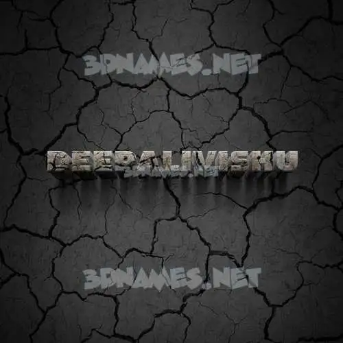 deepalivishu in Cracked Stone style - 3D name wallpaper