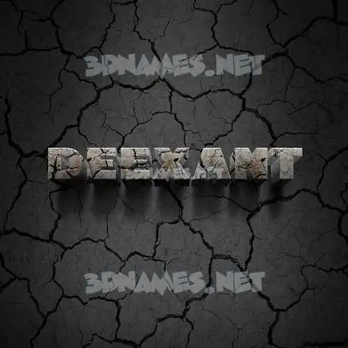 deexant in Cracked Stone style - 3D name wallpaper deexant in Cracked Stone style - 3D name wallpaper