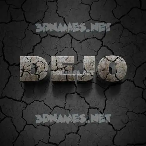 dejo in Cracked Stone style - 3D name wallpaper