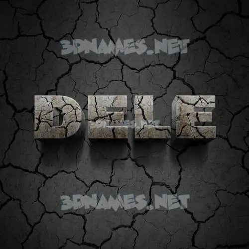 dele in Cracked Stone style - 3D name wallpaper dele in Cracked Stone style - 3D name wallpaper