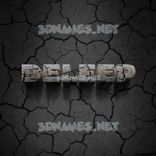 deleep in Cracked Stone style - 3D name wallpaper