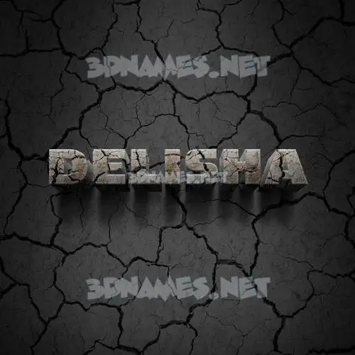 delisha in Cracked Stone style - 3D name wallpaper