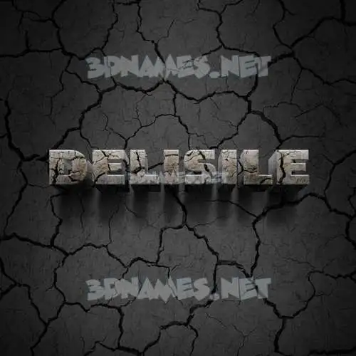 delisile in Cracked Stone style - 3D name wallpaper delisile in Cracked Stone style - 3D name wallpaper