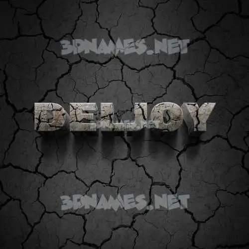 deljoy in Cracked Stone style - 3D name wallpaper deljoy in Cracked Stone style - 3D name wallpaper