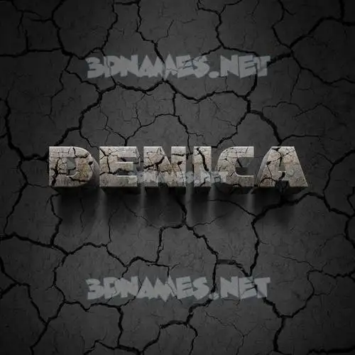 denica in Cracked Stone style - 3D name wallpaper denica in Cracked Stone style - 3D name wallpaper