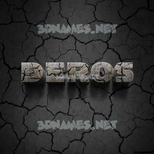 deros in Cracked Stone style - 3D name wallpaper deros in Cracked Stone style - 3D name wallpaper