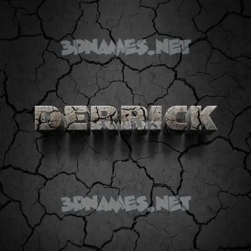 derrick in Cracked Stone style - 3D name wallpaper derrick in Cracked Stone style - 3D name wallpaper
