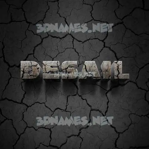 desail in Cracked Stone style - 3D name wallpaper desail in Cracked Stone style - 3D name wallpaper